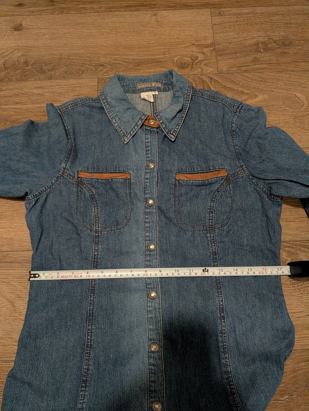 ISABELLA BIRD | Chambray Blue Jean Maxi Dress -Size 8 - Picture 16 of 16